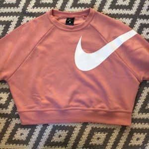 Nike rose crop sweatshirt